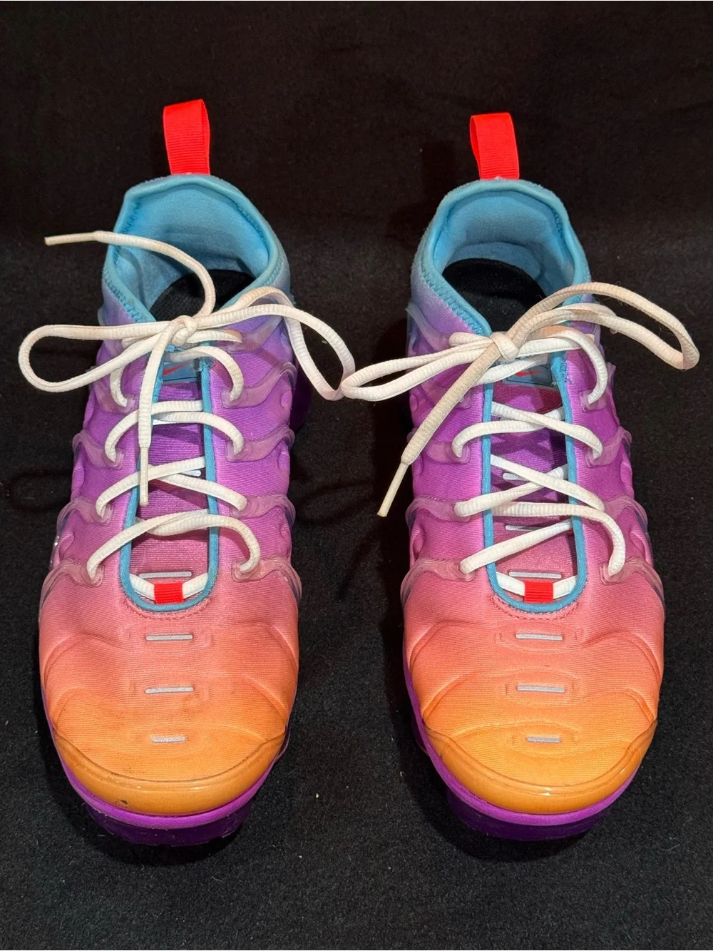 Nike womens Gradient Orange to Purple Athletic Shoes